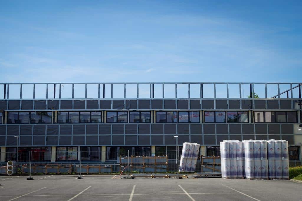 Chantier en cours à BTP CFA Sarthe 2024