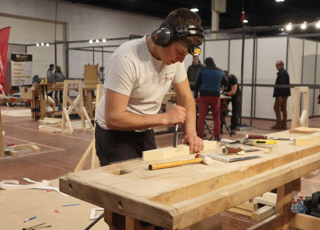 Noan HAVARD compétition WorldSkills Régional mars 2025 - médaille de bronze charpente